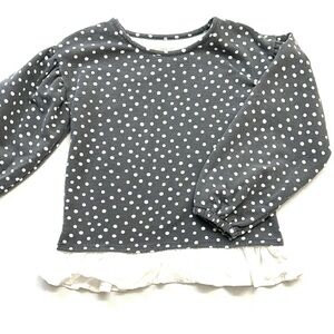 Tucker + Tate White Polka Dot Sweatshirt, Size 7